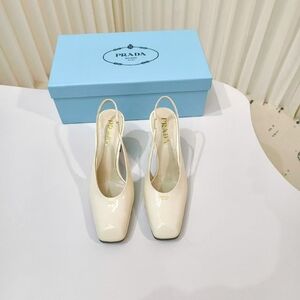 Prada patent leather slingback pumps